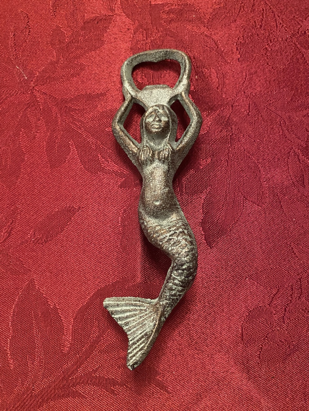 Vintage cast iron mermaid bottle opener